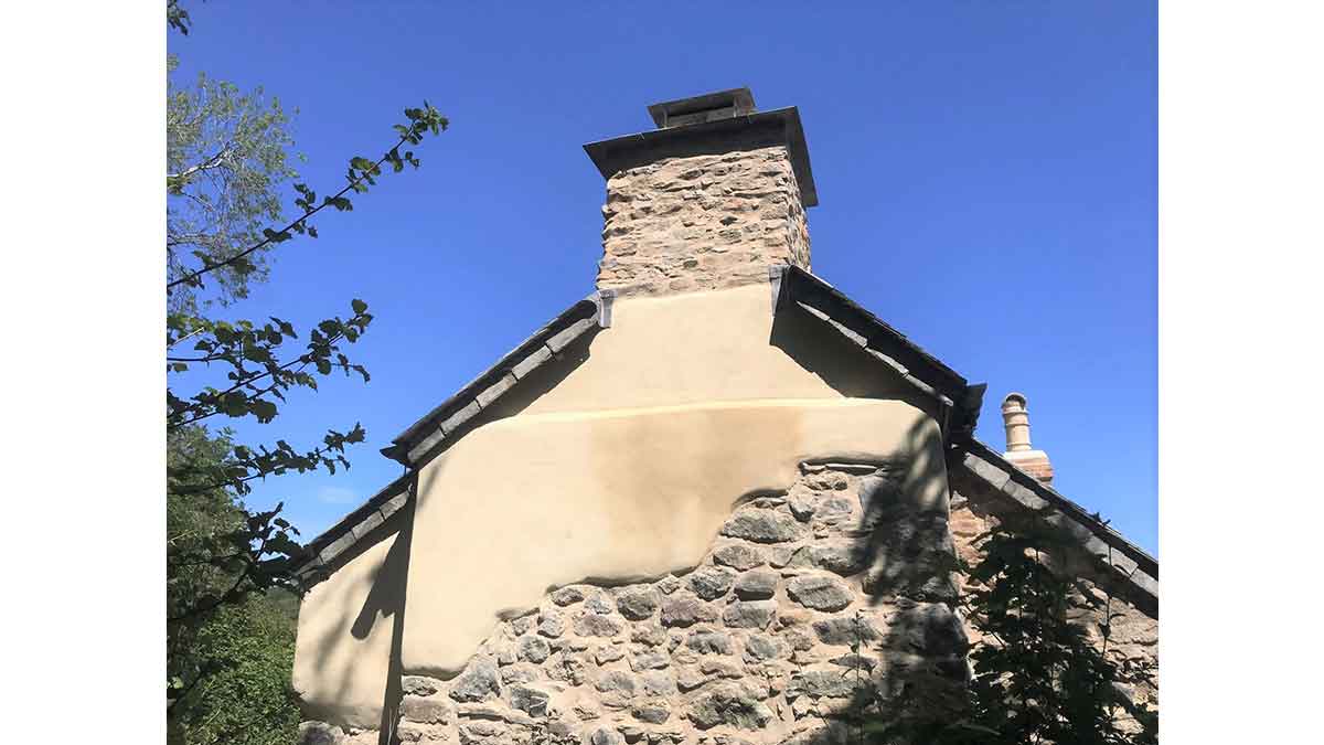 conservation project showing side of building with granite and cladding feature
